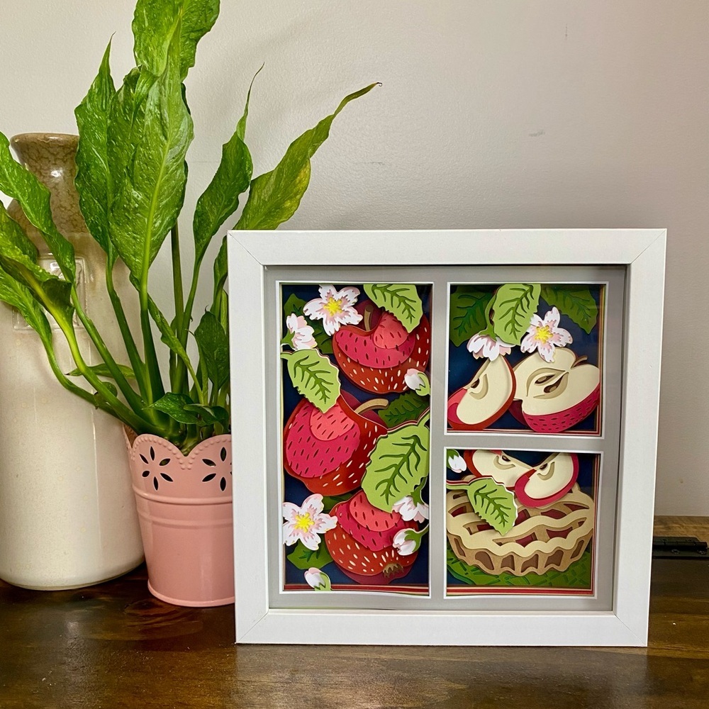 3D Apples Shadowbox